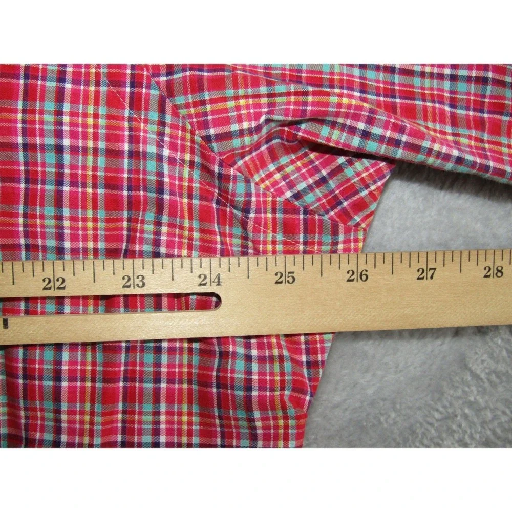 Ralph Lauren Classic Fit Plaid Short Sleeve Button Down Shirt‎ Mens XL